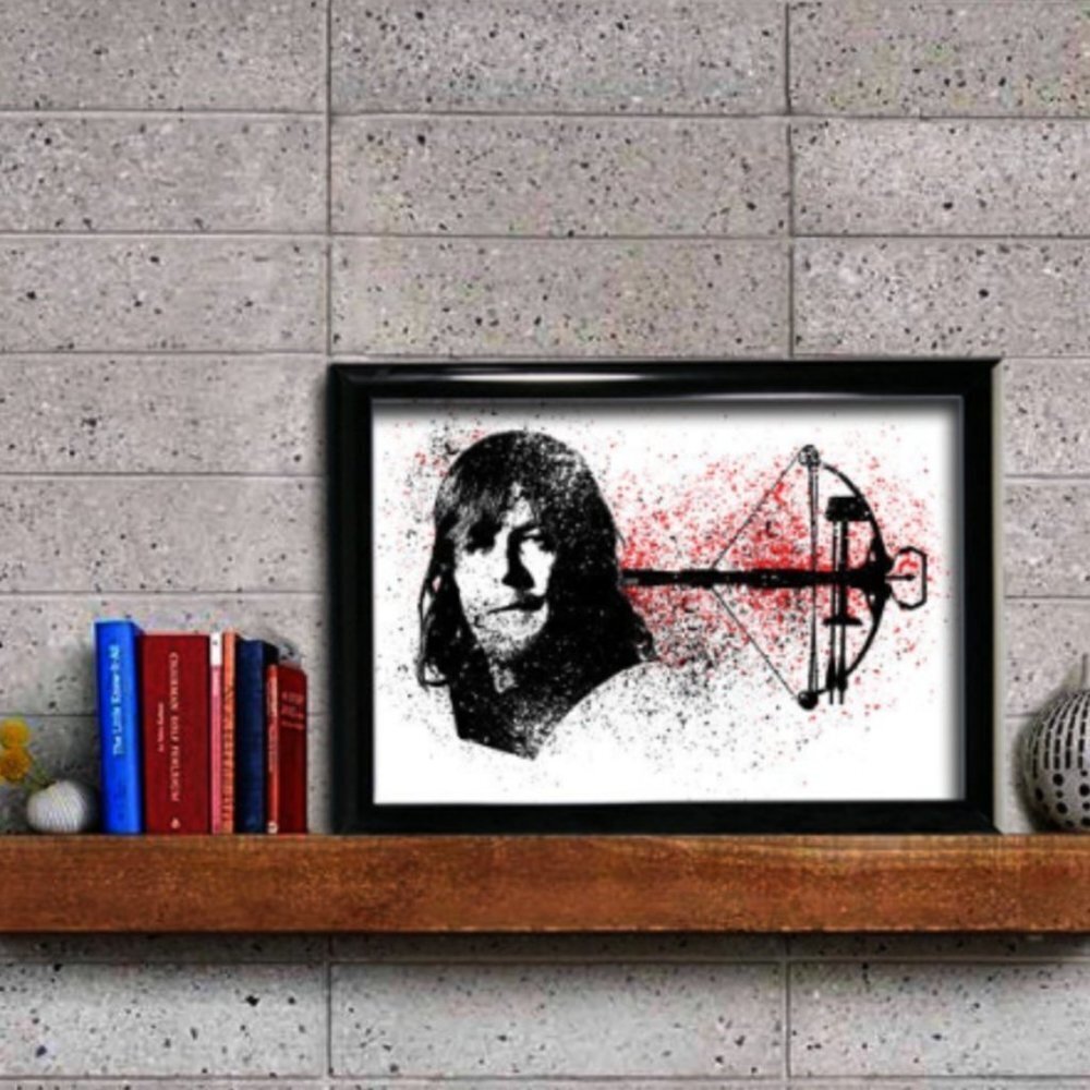 Fan Art The Walking Dead Daryl Printed Picture